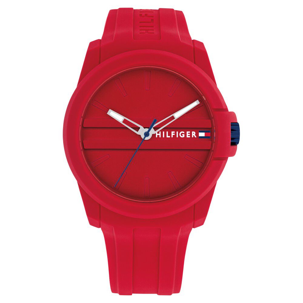 Tommy Hilfiger Quartz Analog Red Silicone Strap for Men TH1710598W