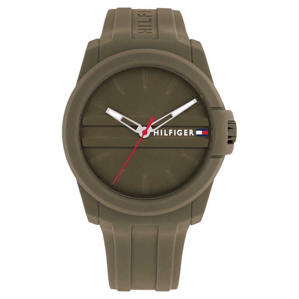 Tommy Hilfiger Quartz Analog Green Silicone Strap for Men TH1710599W