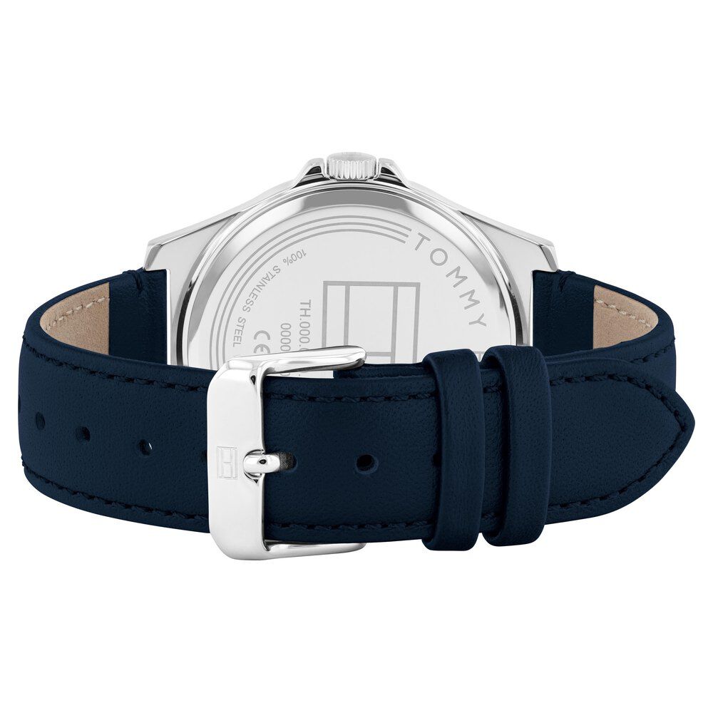 Tommy Hilfiger Analog Blue Dial Blue Color Leather Strap Watch For Men TH1710666