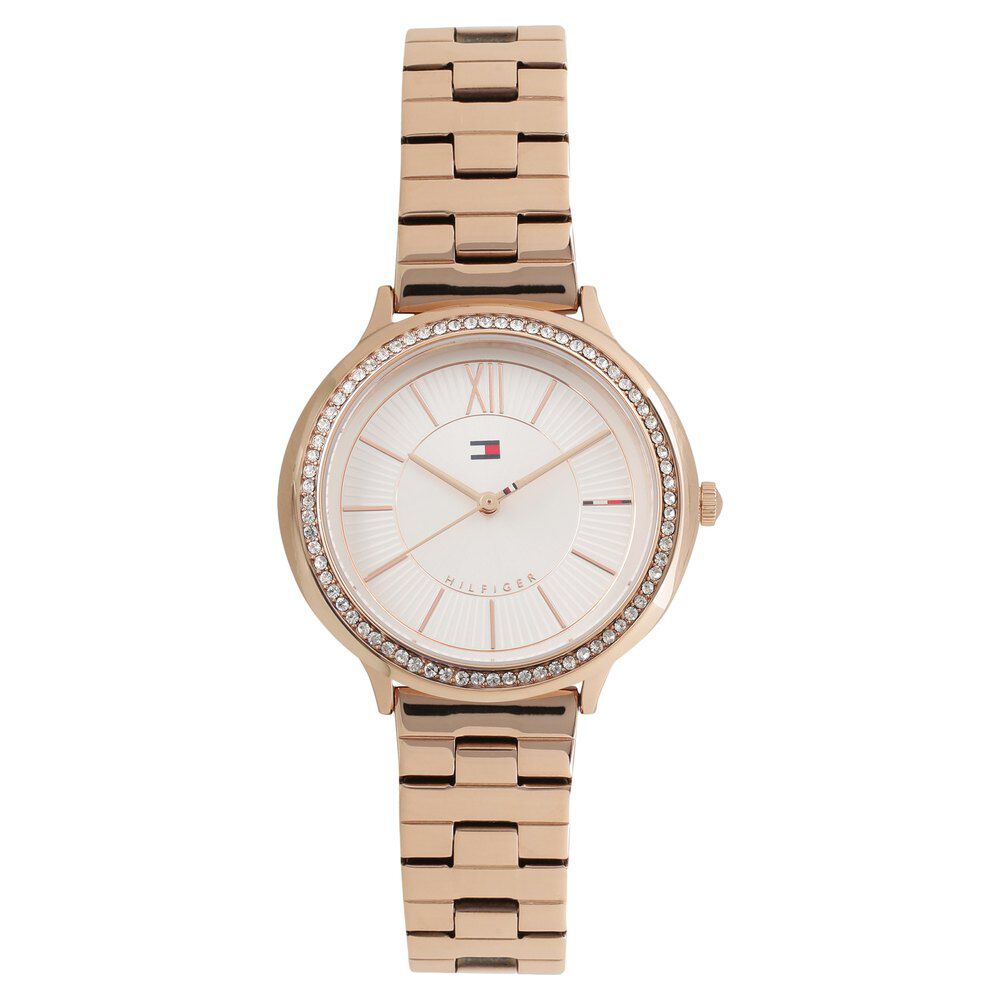 Tommy Hilfiger Quartz Analog Silver Dial Metal Strap Watch for Women NETH1781861
