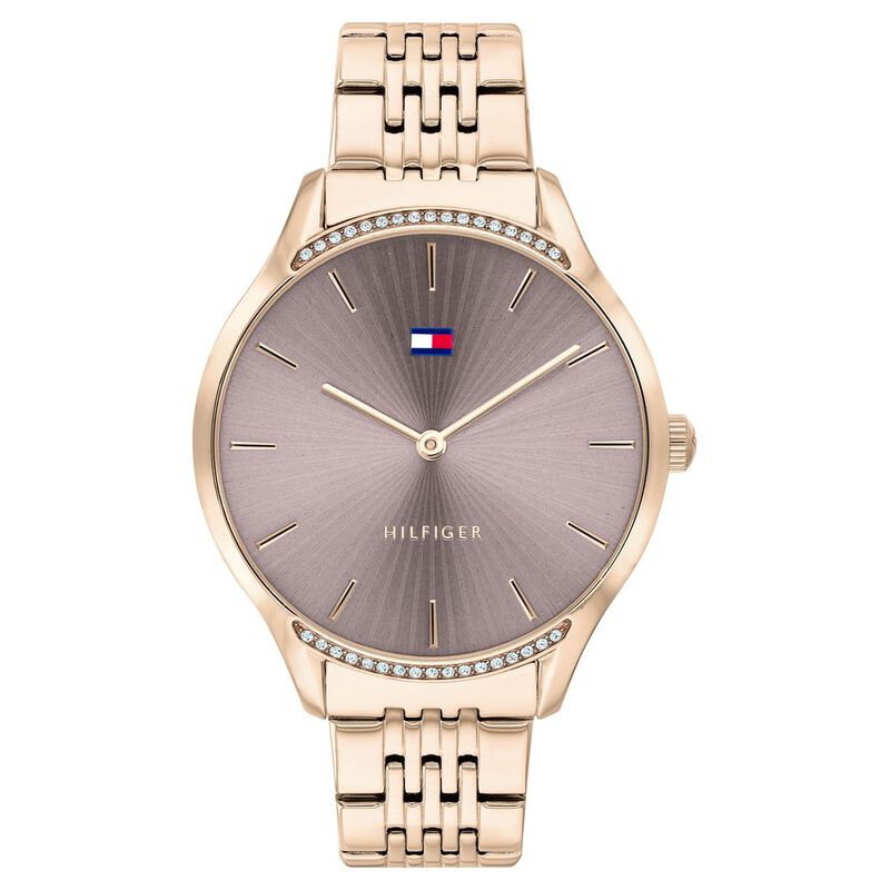 Tommy Hilfiger Quartz Analog Grey Dial Stainless Steel Strap Watch For Women