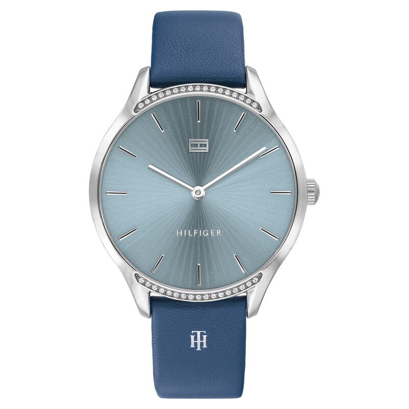 Tommy Hilfiger Quartz Analog Blue Dial Leather Strap Watch For Women