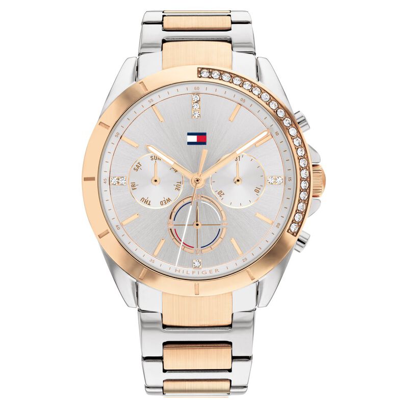 Tommy Hilfiger Quartz Multifunction Grey Dial Stainless Steel Strap Watch For Women