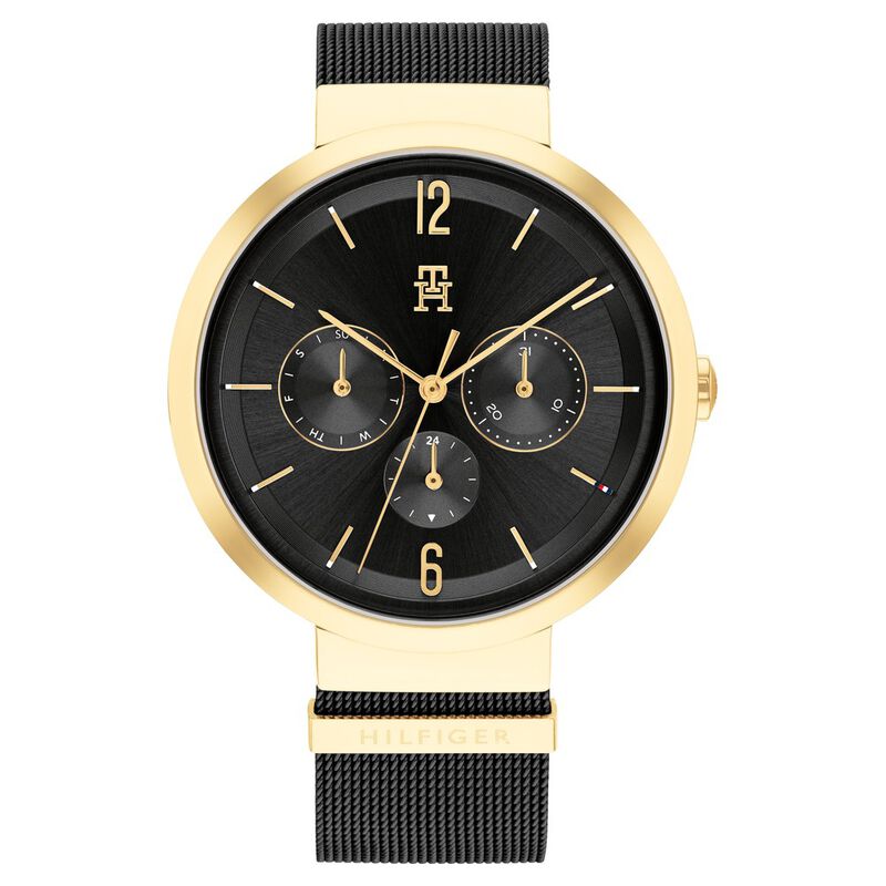 Tommy Hilfiger Quartz Analog Black Dial Stainless Steel Strap Watch For Women