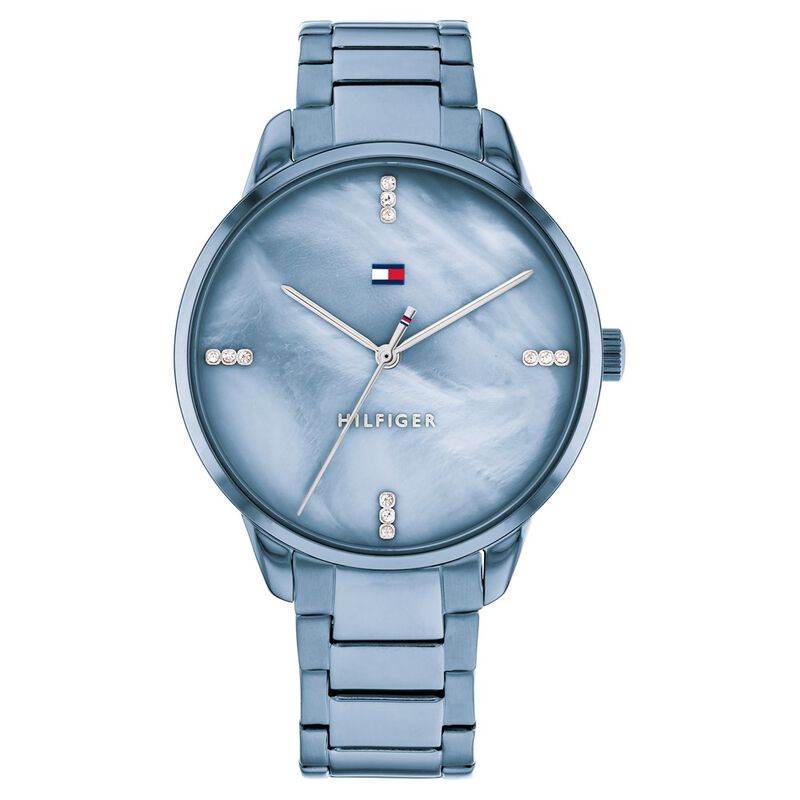 Tommy Hilfiger Quartz Analog Blue Dial Stainless Steel Strap Watch For Women