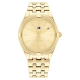 Tommy Hilfiger Quartz Analog Golden Dial Stainless Steel Strap Watch For Women