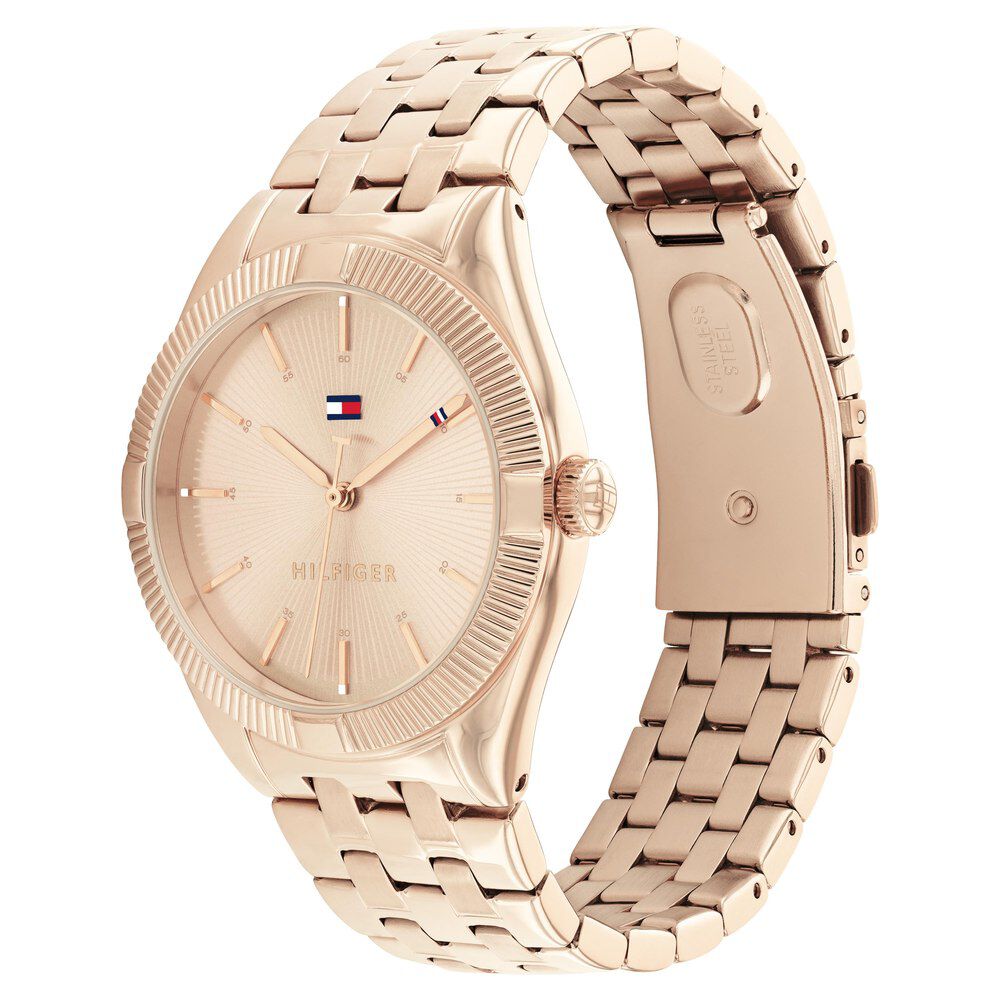 Tommy Hilfiger Quartz Analog Golden Dial Stainless Steel Strap Watch for Women TH1782551