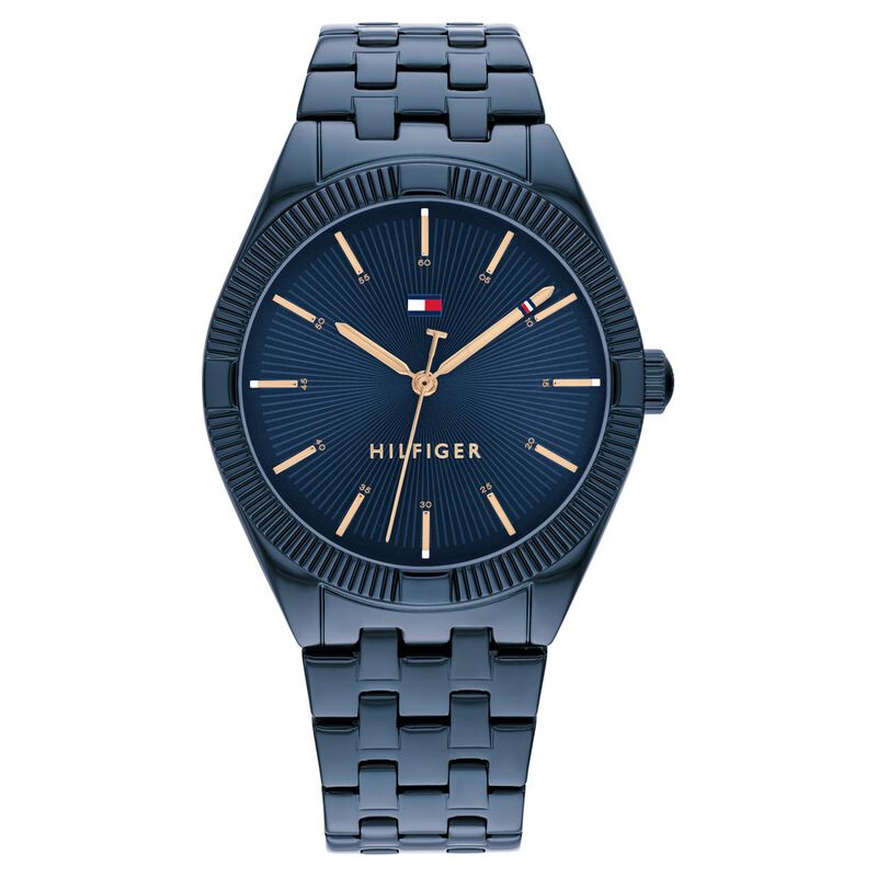 Tommy Hilfiger Quartz Analog Blue Dial Stainless Steel Strap Watch For Women