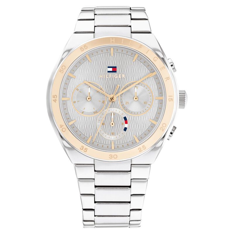 Tommy Hilfiger Quartz Multifunction Silver Dial Stainless Steel Strap Watch For Women