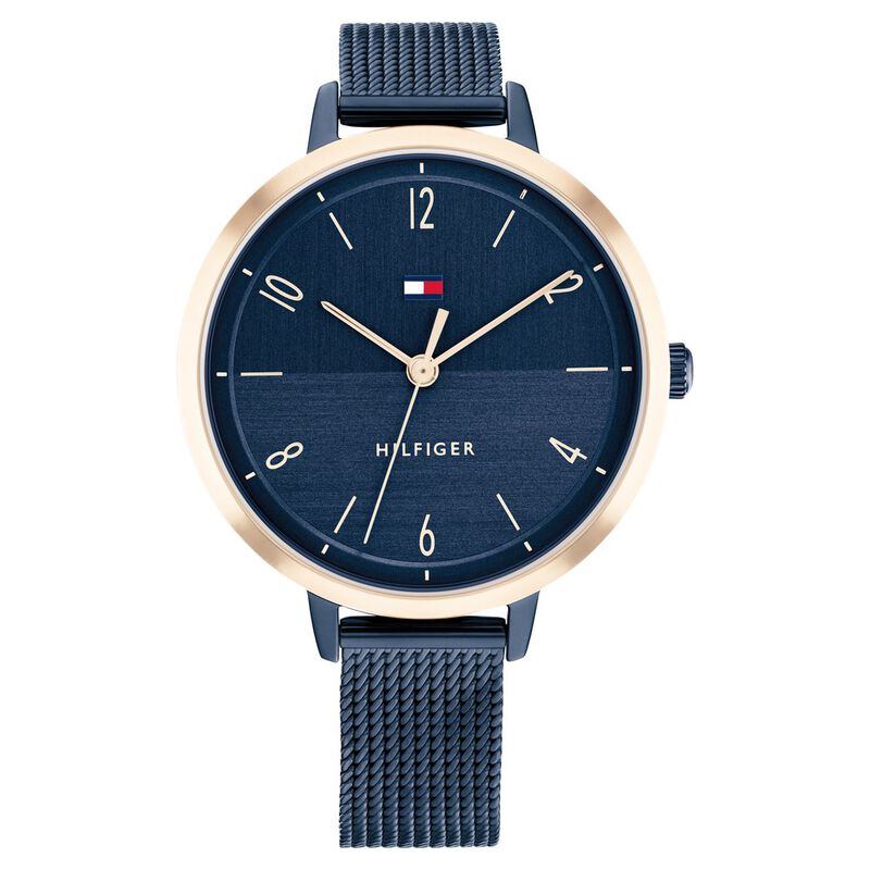 Tommy Hilfiger Quartz Analog Blue Dial Stainless Steel Strap Watch For Women