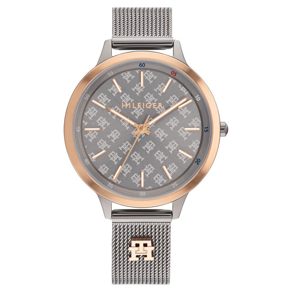Tommy Hilfiger Grey Dial Grey Stainless Steel Strap Watch for Women TH1782587