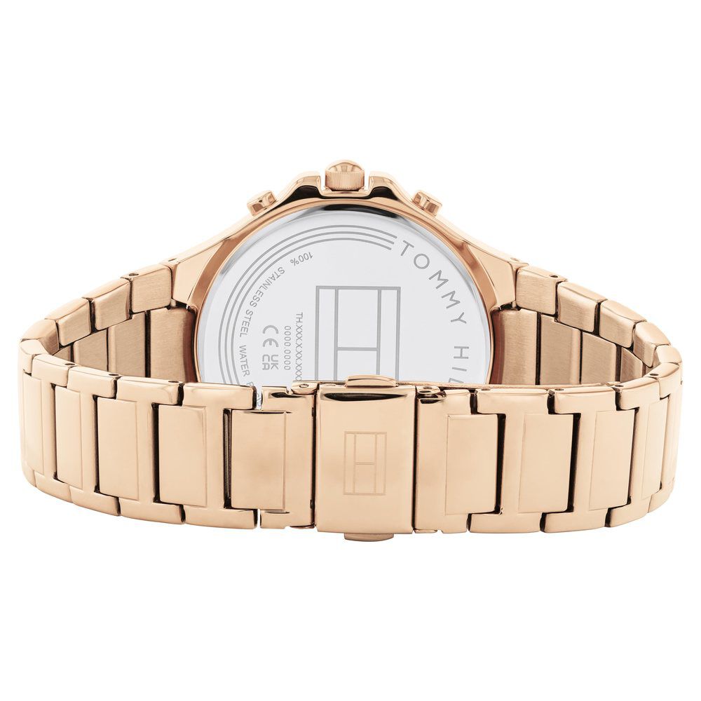 Tommy Hilfiger Gold Dial Golden Stainless Steel Strap Watch For Women