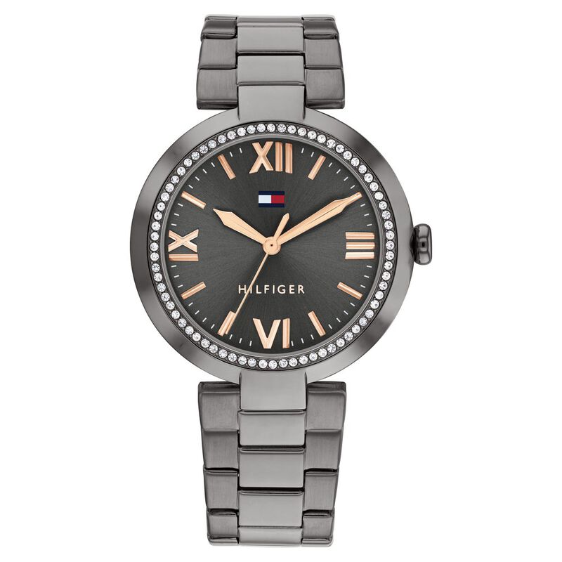 Tommy Hilfiger Quartz Analog Grey Dial Stainless Steel Strap Watch For Women