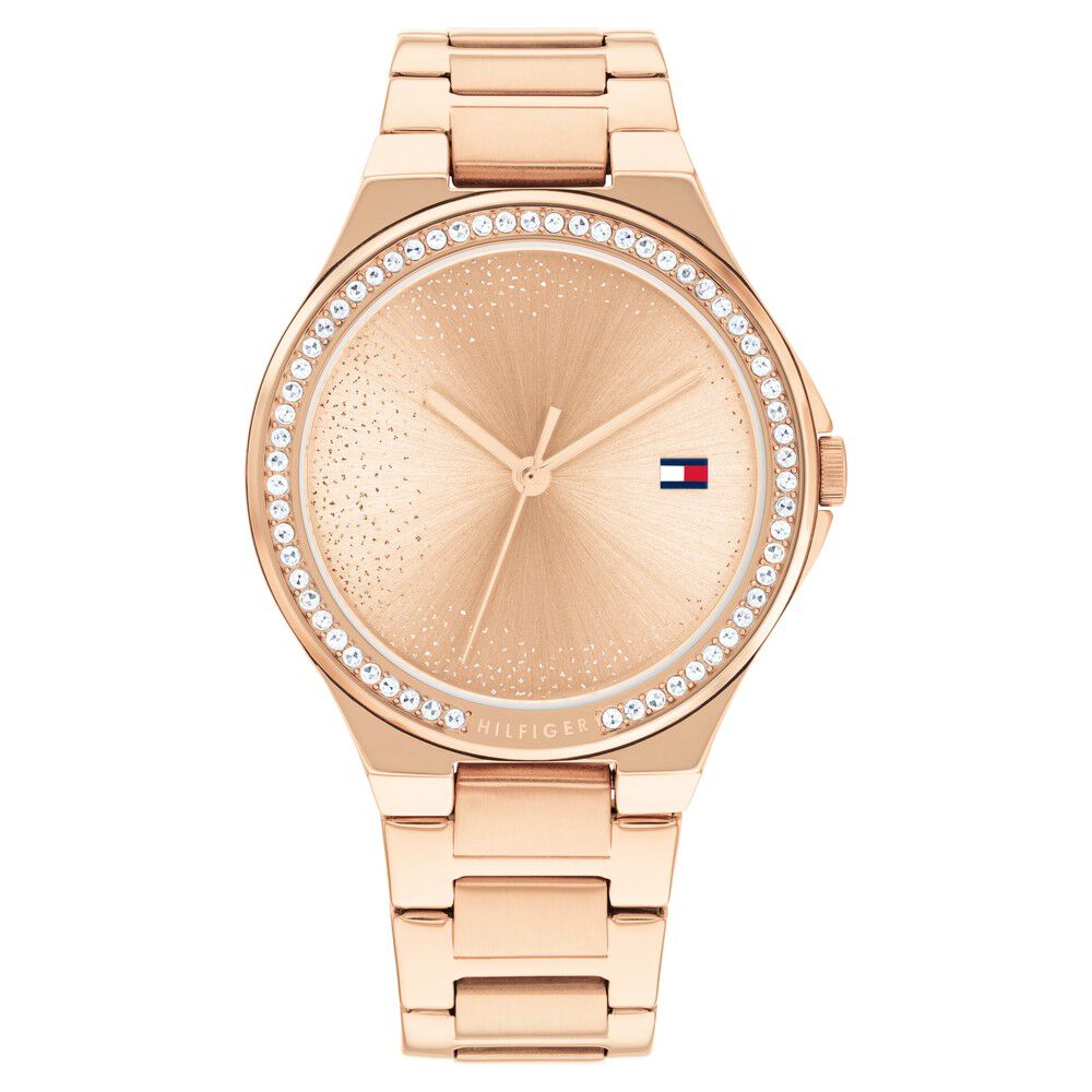 Tommy Hilfiger Quartz Analog Rose Gold Stainless Steel Strap for Women TH1782643