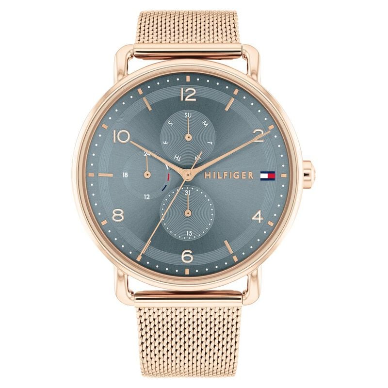 Tommy Hilfiger Quartz Multifunction Blue Stainless Steel Strap For Women