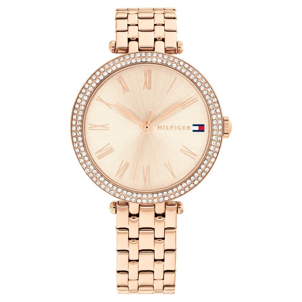 Tommy Hilfiger Quartz Analog Rose Gold Dial Rose Gold Stainless Steel Strap Watch for Women