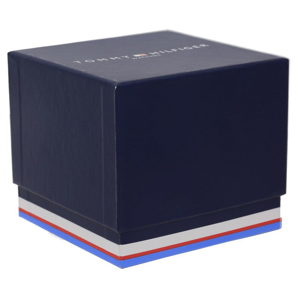 Tommy Hilfiger Quartz Analog Black Dial Leather Strap Watch for Men-TH1791285J