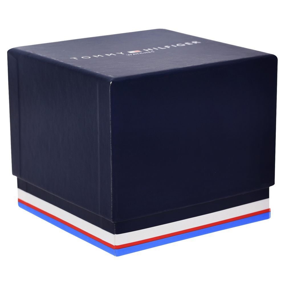 Tommy Hilfiger Quartz Analog Black Dial Leather Strap Watch for Men-TH1791333J