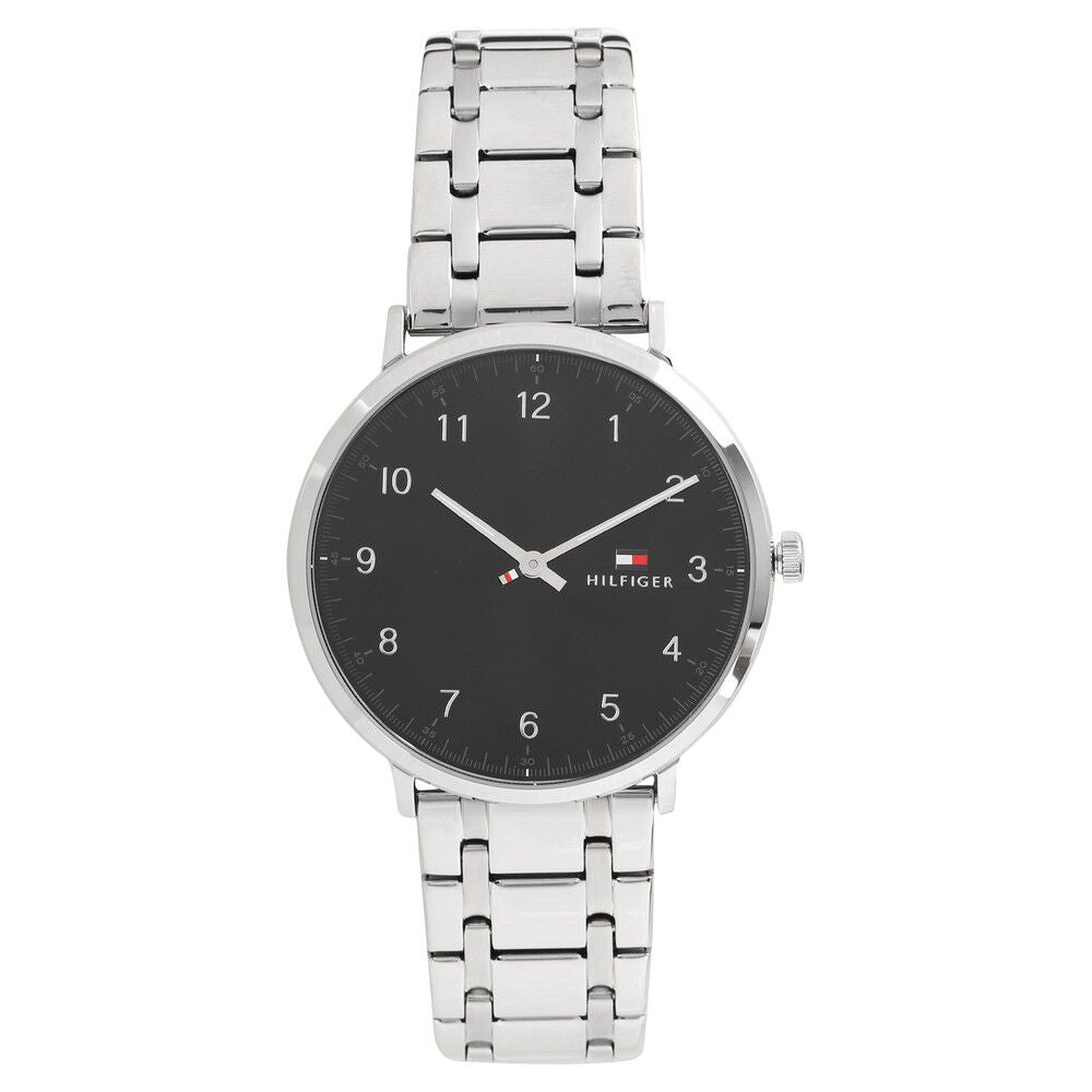Tommy Hilfiger Quartz Analog Black Dial Stainless Steel Strap Watch for Men-NCTH1791336W