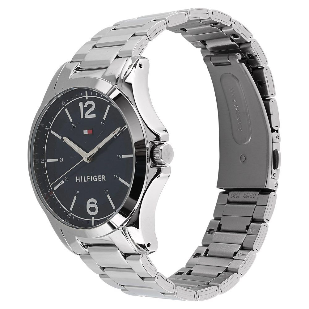 Tommy Hilfiger Quartz Analog Blue Dial Metal Strap Watch for Men-NCTH1791378W