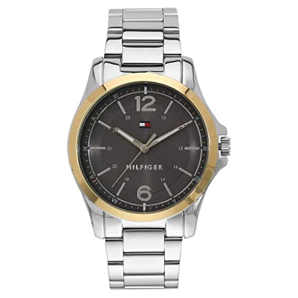 Tommy Hilfiger Quartz Analog Grey Dial Stainless Steel Strap Watch for Men-NCTH1791504