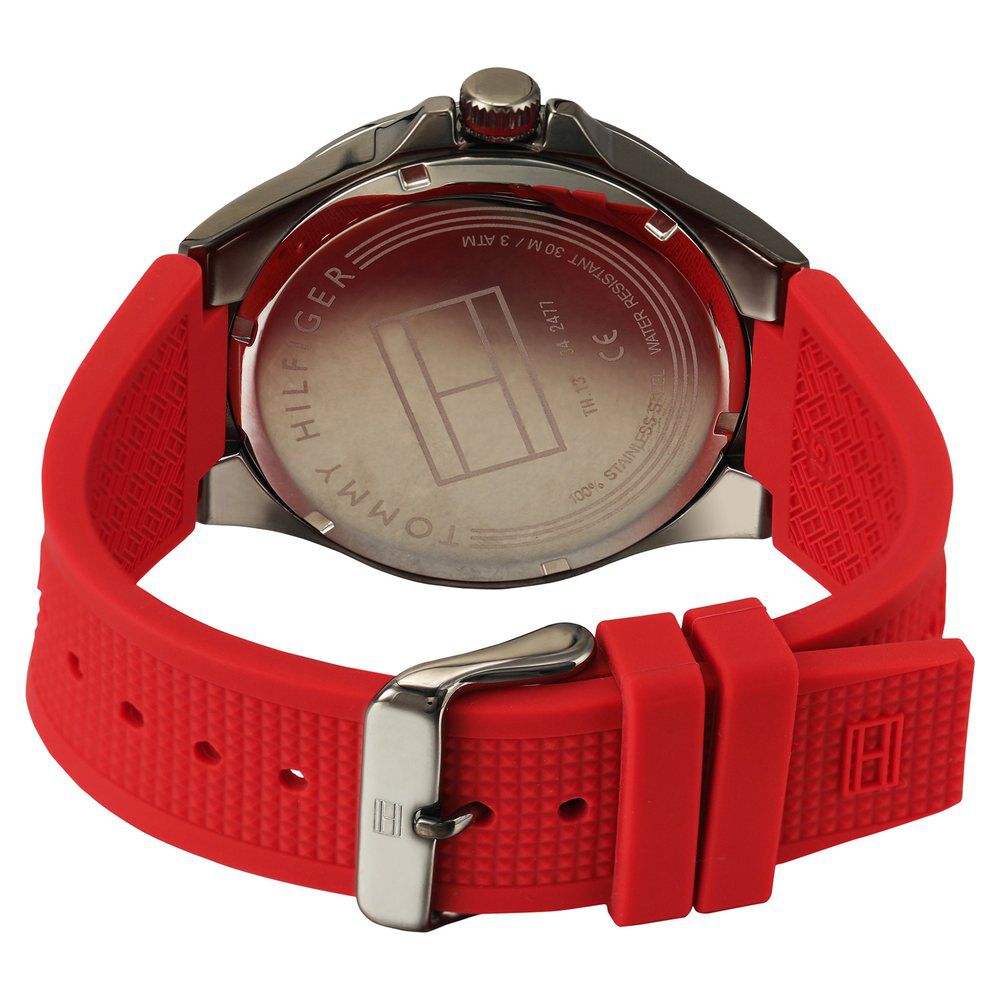 Tommy Hilfiger Quartz Analog Grey Dial Silicone Strap Watch for Men-NCTH1791527W