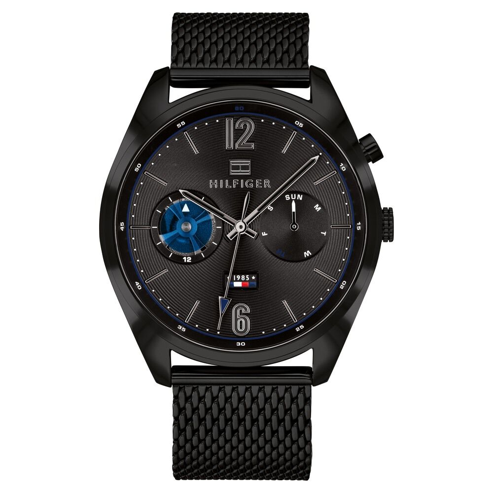 Tommy Hilfiger Quartz Analog Black Dial Metal Strap Watch for Men-NCTH1791547W