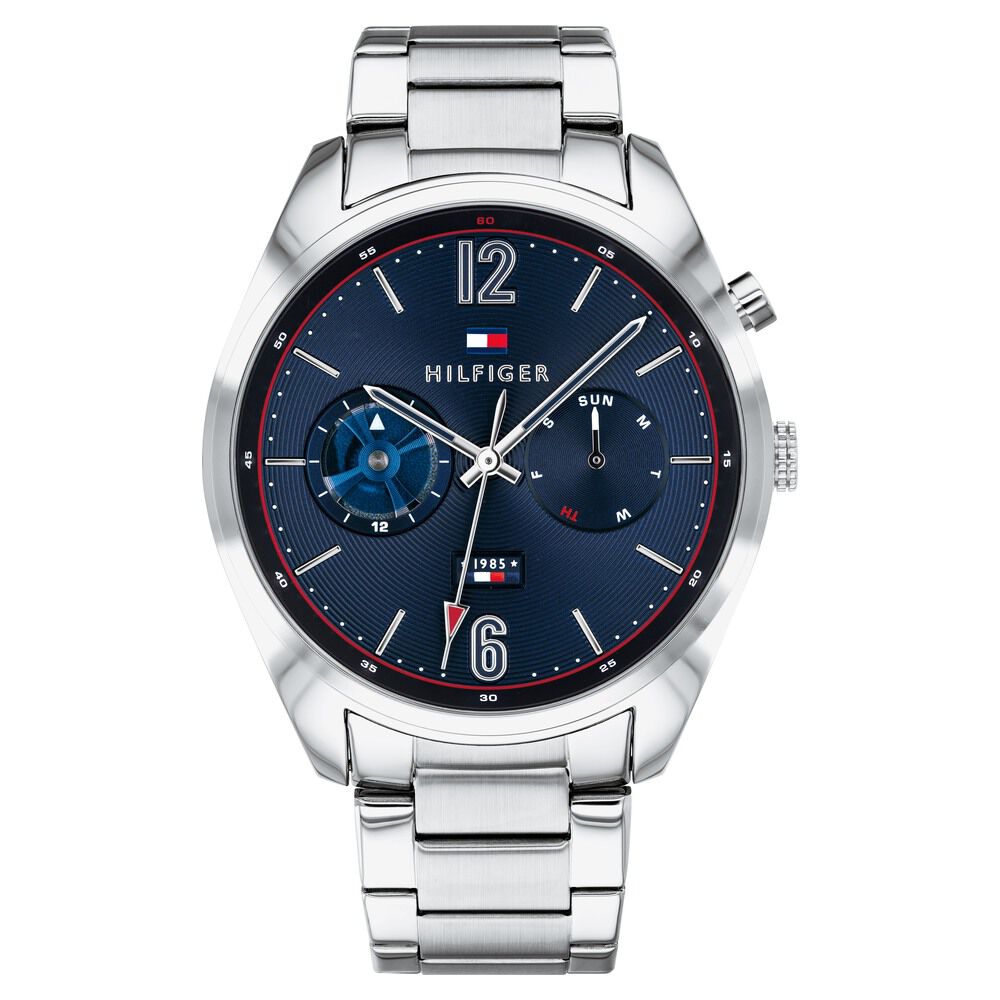 Tommy Hilfiger Quartz Analog Blue Dial Stainless Steel Strap Watch for Men-NCTH1791551W
