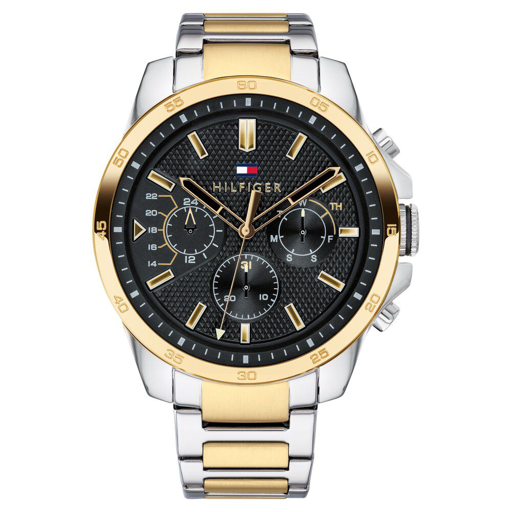 Tommy Hilfiger Quartz Analog Black Dial Stainless Steel Strap Watch for Men-NCTH1791559W