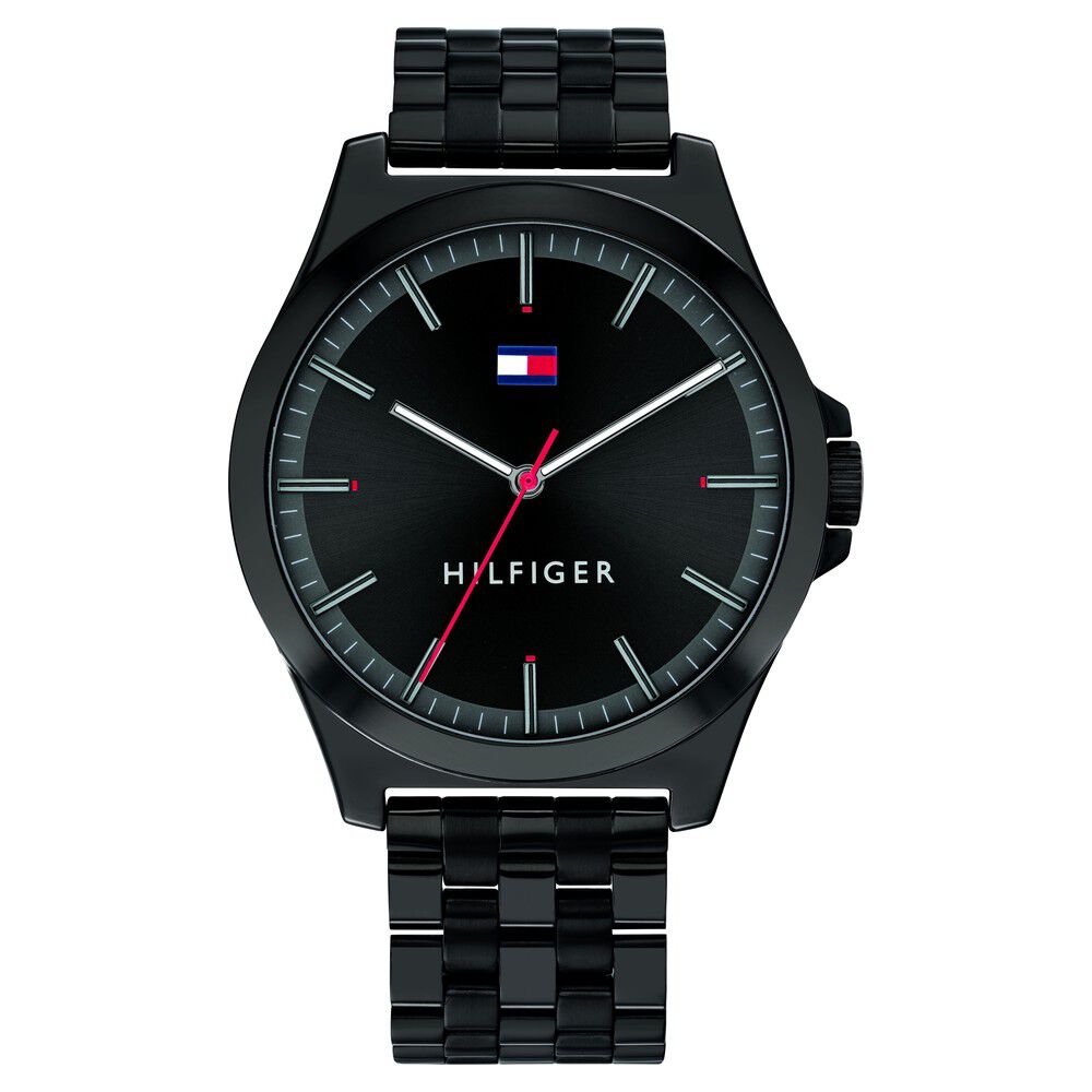Tommy Hilfiger Quartz Analog Black Dial Stainless Steel Strap Watch for Men-NCTH1791714