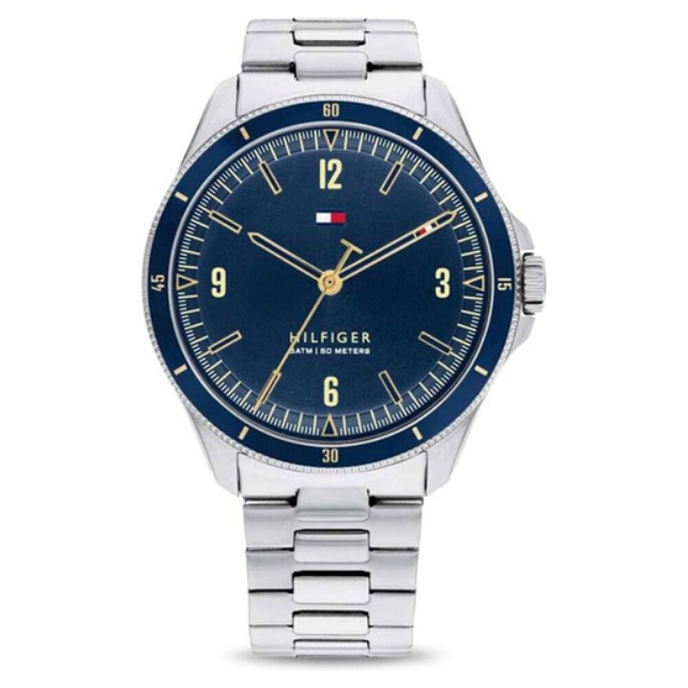 Tommy Hilfiger Quartz Analog Blue Dial Stainless Steel Strap Watch for Men-TH1791902W