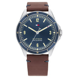Tommy Hilfiger Quartz Analog Blue Dial Leather Strap Watch for Men