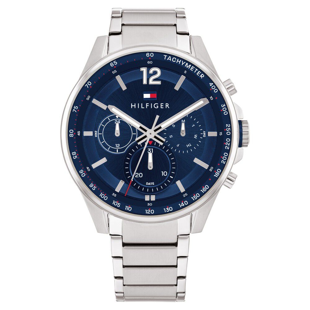 Tommy Hilfiger Blue Dial Stainless Steel Strap Watch for Men NETH1791973