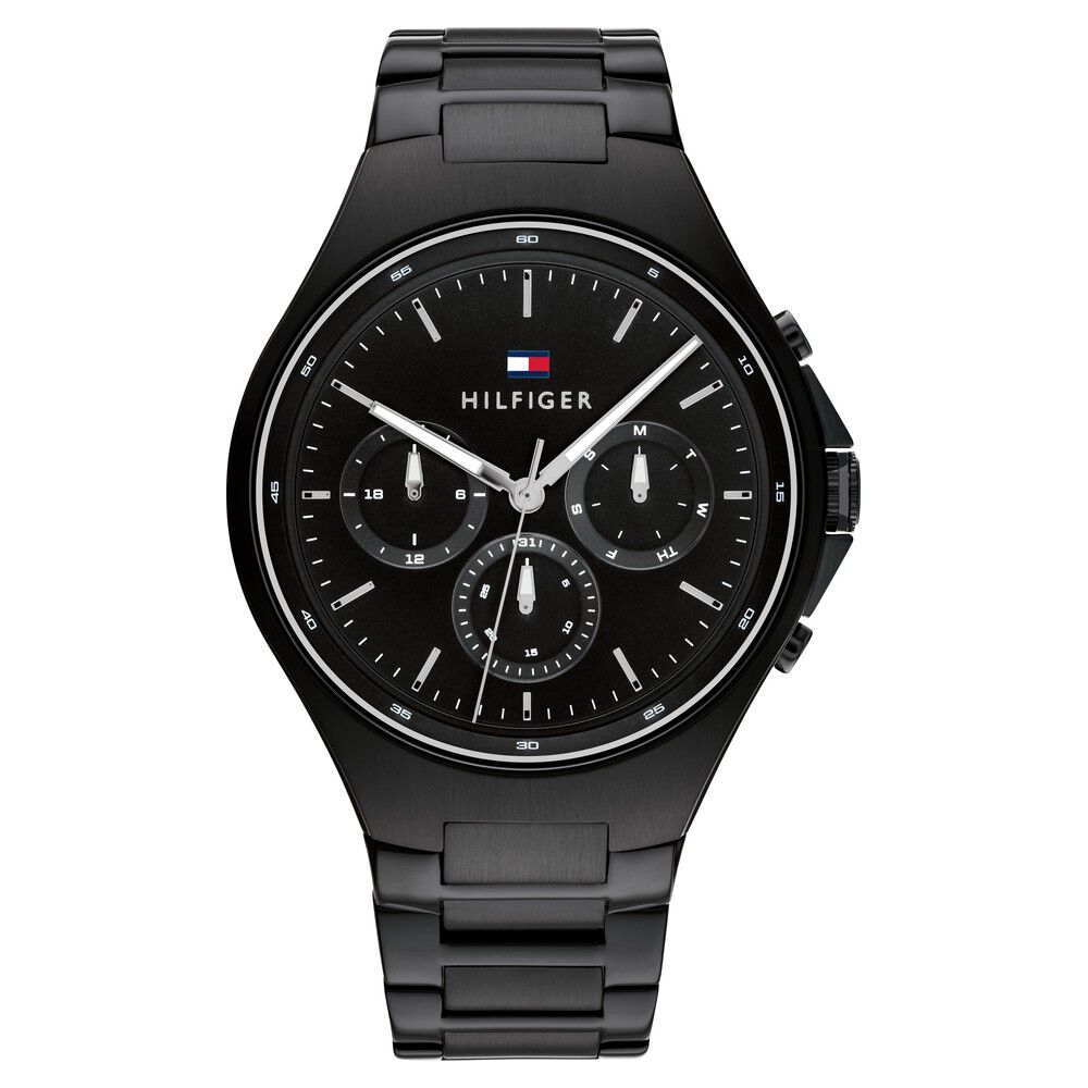 Tommy Hilfiger Black Dial Black Colour Stainless Steel Strap Watch for Men TH1792055