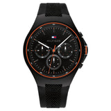 Tommy Hilfiger Black Dial Black Colour Silicone Strap Watch for Men TH1792056