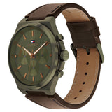 Tommy Hilfiger Quartz Multifunction Green dial Leather Strap Watch for Men