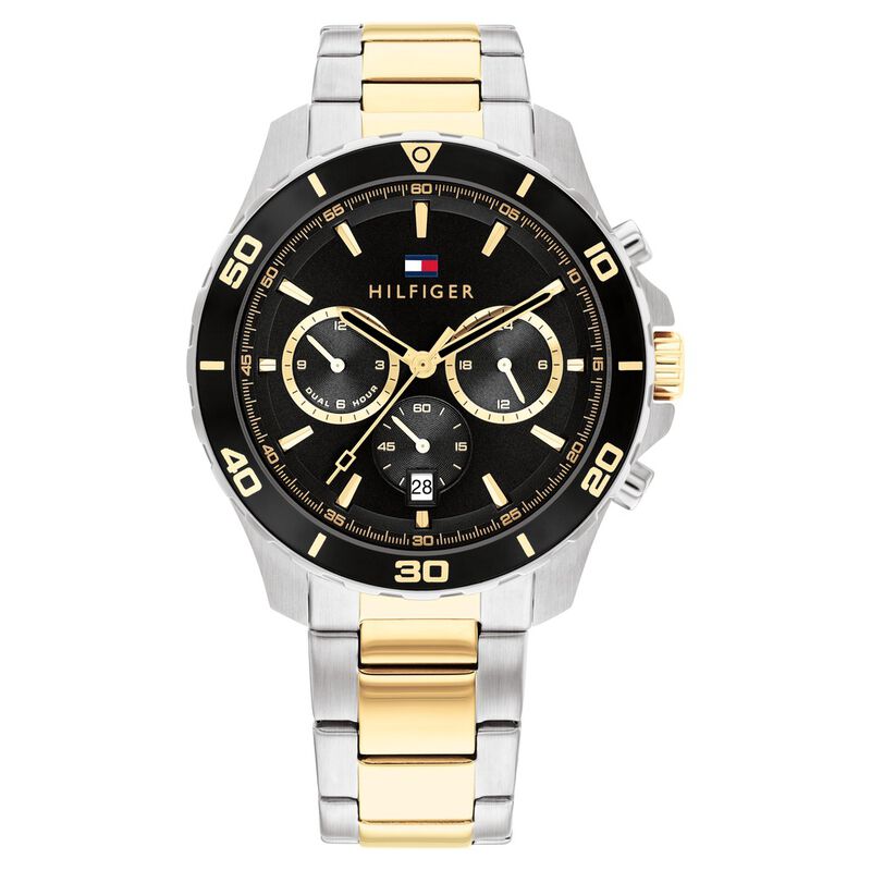 Tommy Hilfiger Quartz Multifunction Black Stainless Steel Strap For Men
