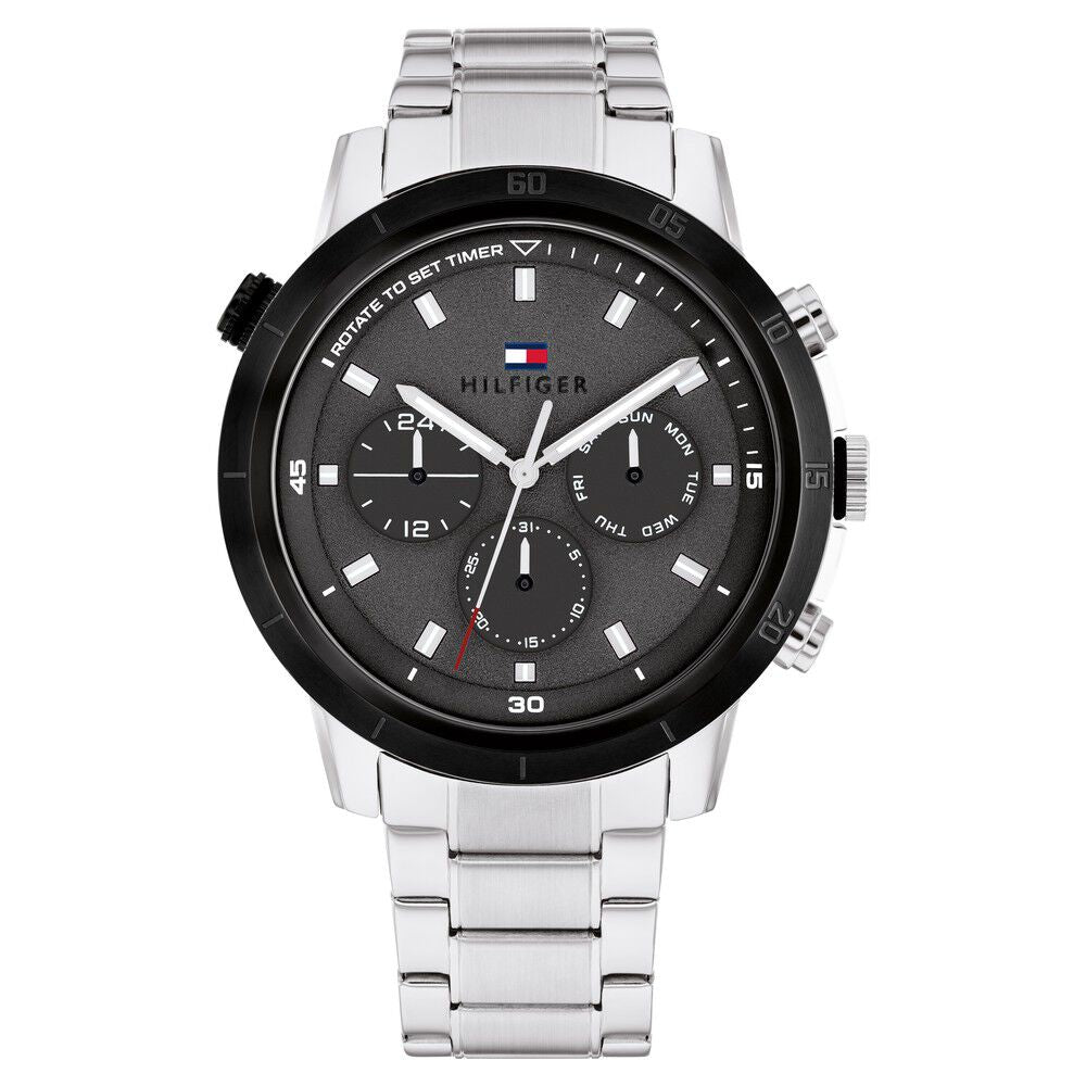 Tommy Hilfiger Quartz Multifunction Grey Stainless Steel Strap for Men TH1792106