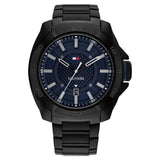 Tommy Hilfiger Quartz Analog with Date Blue Dial Black Stainless Steel Strap Watch for Men TH1792139