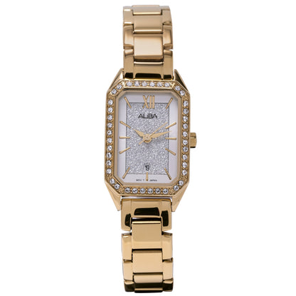 Alba AH7X22X1 Silver Patterned Ladies Watch