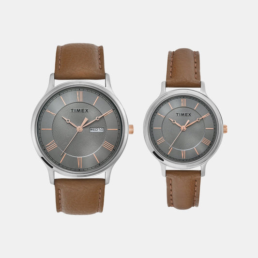 Trendline Couple Quartz Dial Analog Leather Watch TW00PR300