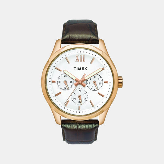 Signio Men Quartz Dial Chronograph Leather Watch TW0TG7600