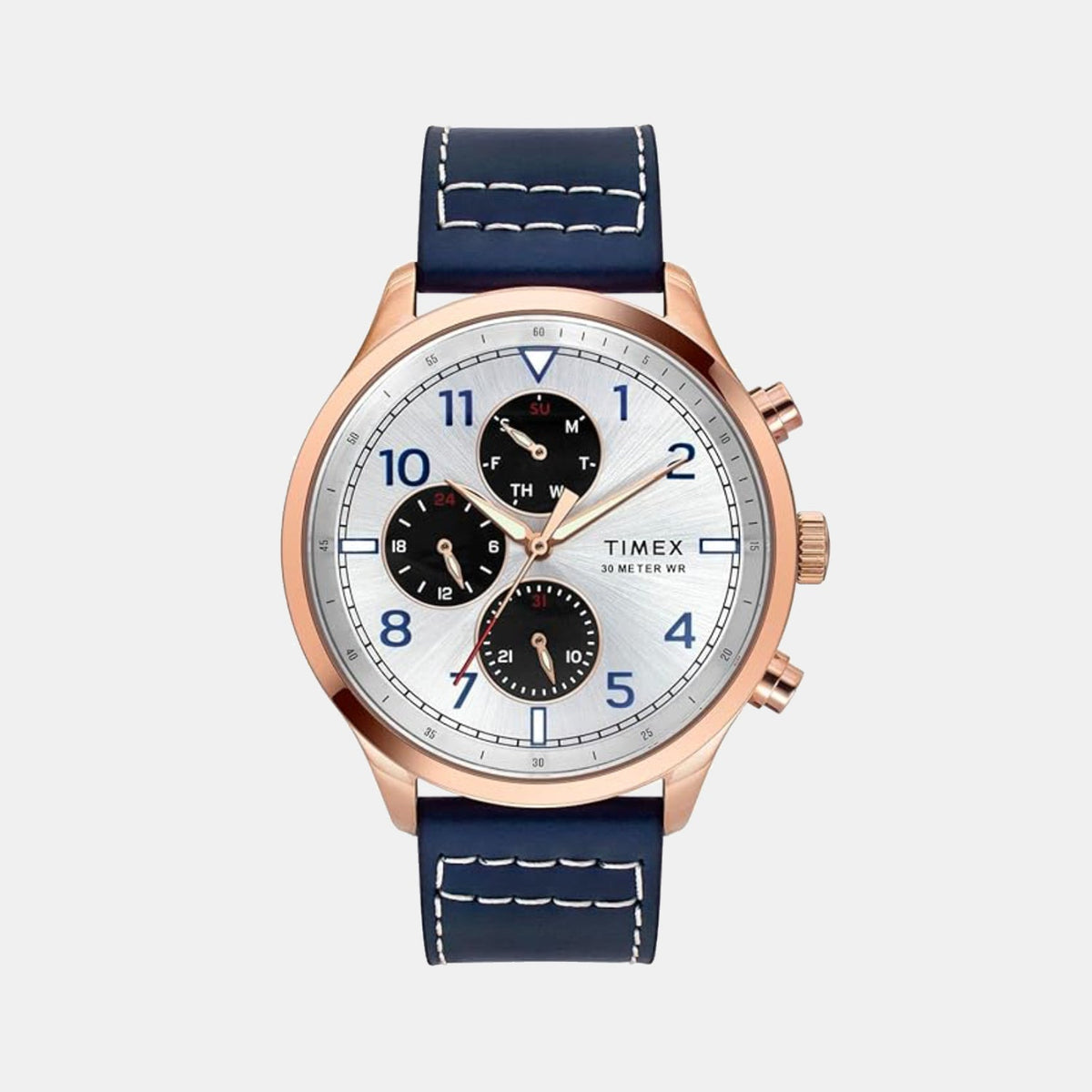 Trendline Men Quartz Dial Multi-Function Leather Watch TWEG23902