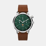 Marlin Men Quartz Dial Multi-Function Leather Watch TWEG26800