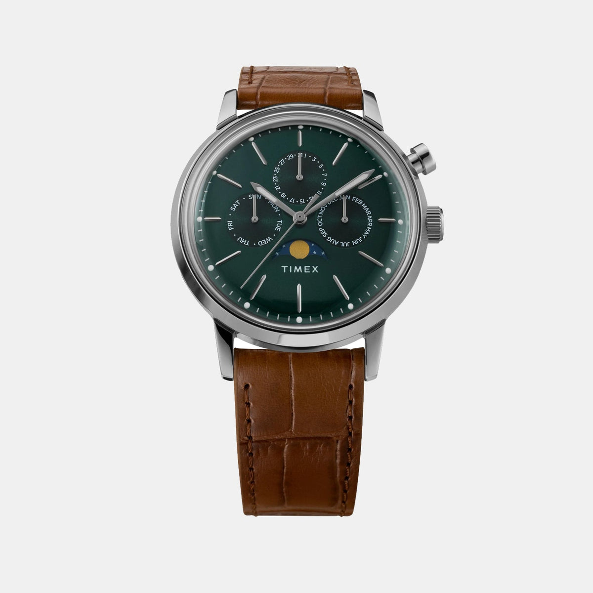 Marlin Men Quartz Dial Multi-Function Leather Watch TWEG26800