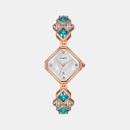 Fria Women Quartz Dial Analog Brass Watch TWEL17200