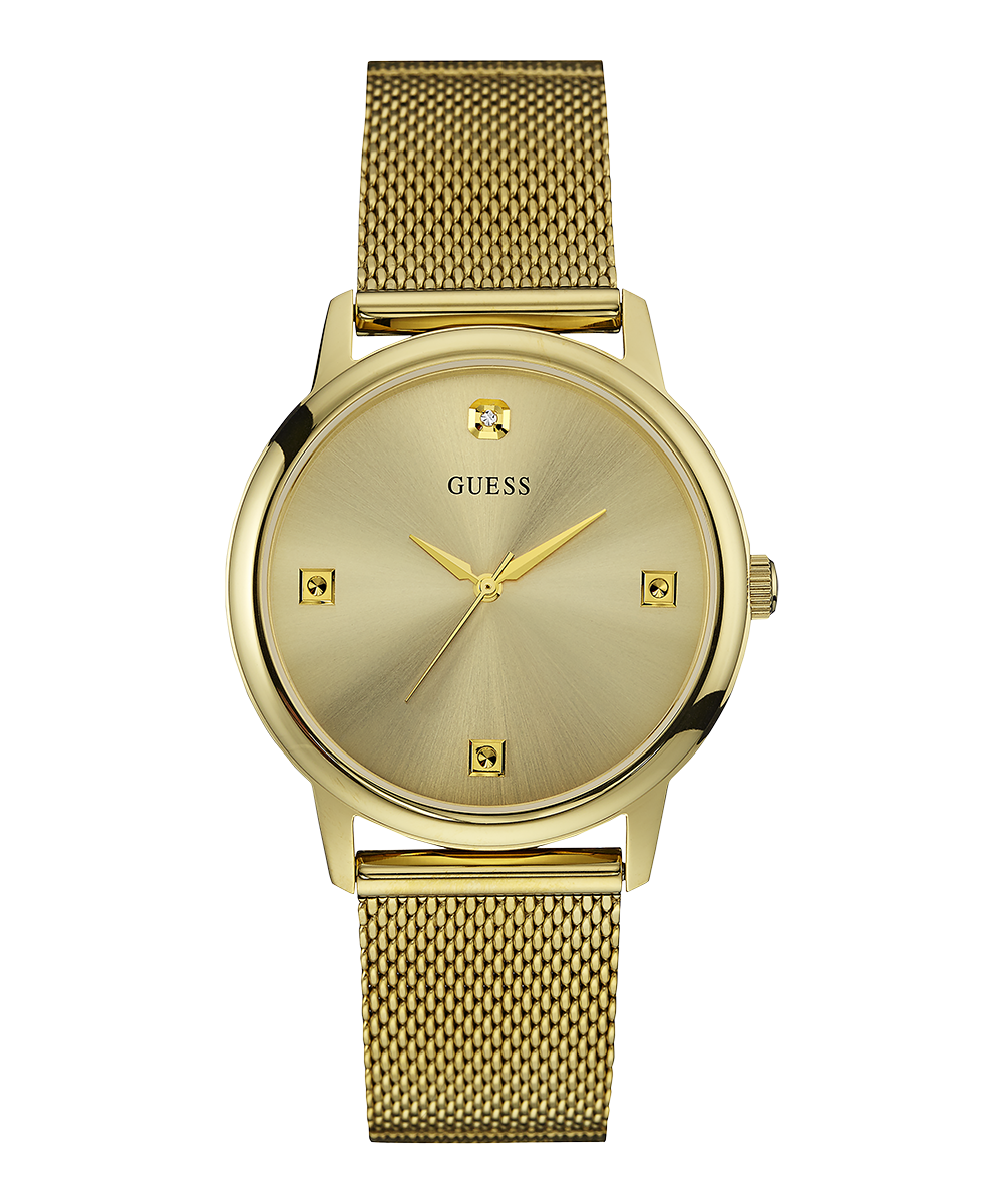 GUESS Mens Gold Tone Analog Watch