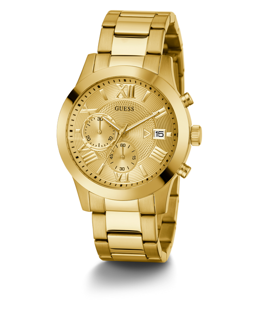 GUESS Mens Gold Tone Chronograph Watch