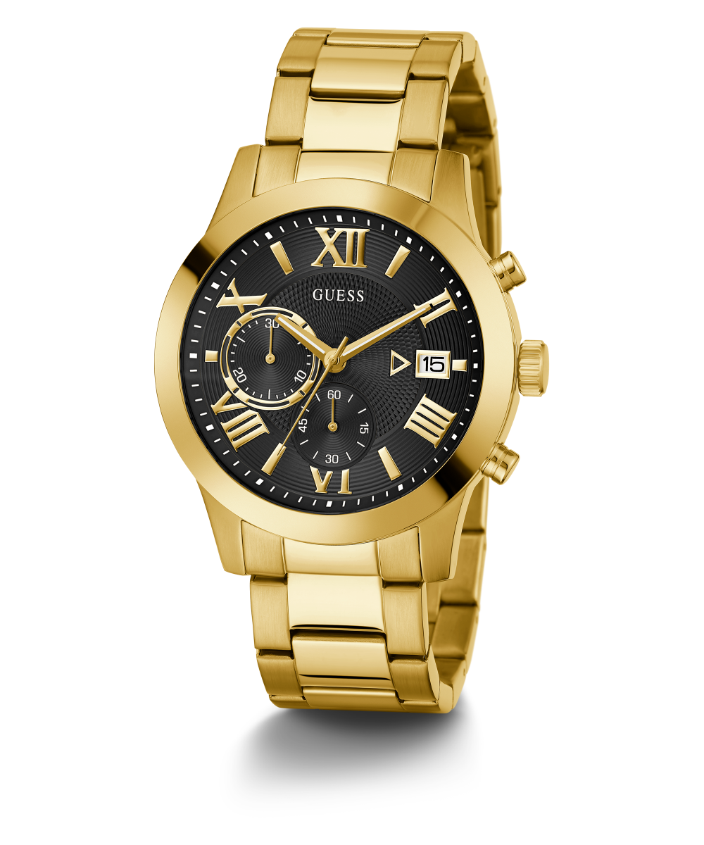 GUESS Mens Gold Tone Chronograph Watch