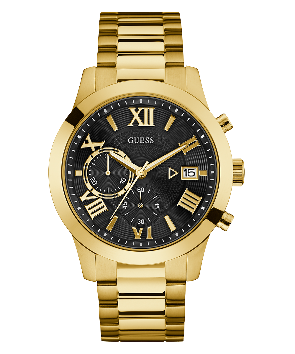 GUESS Mens Gold Tone Chronograph Watch